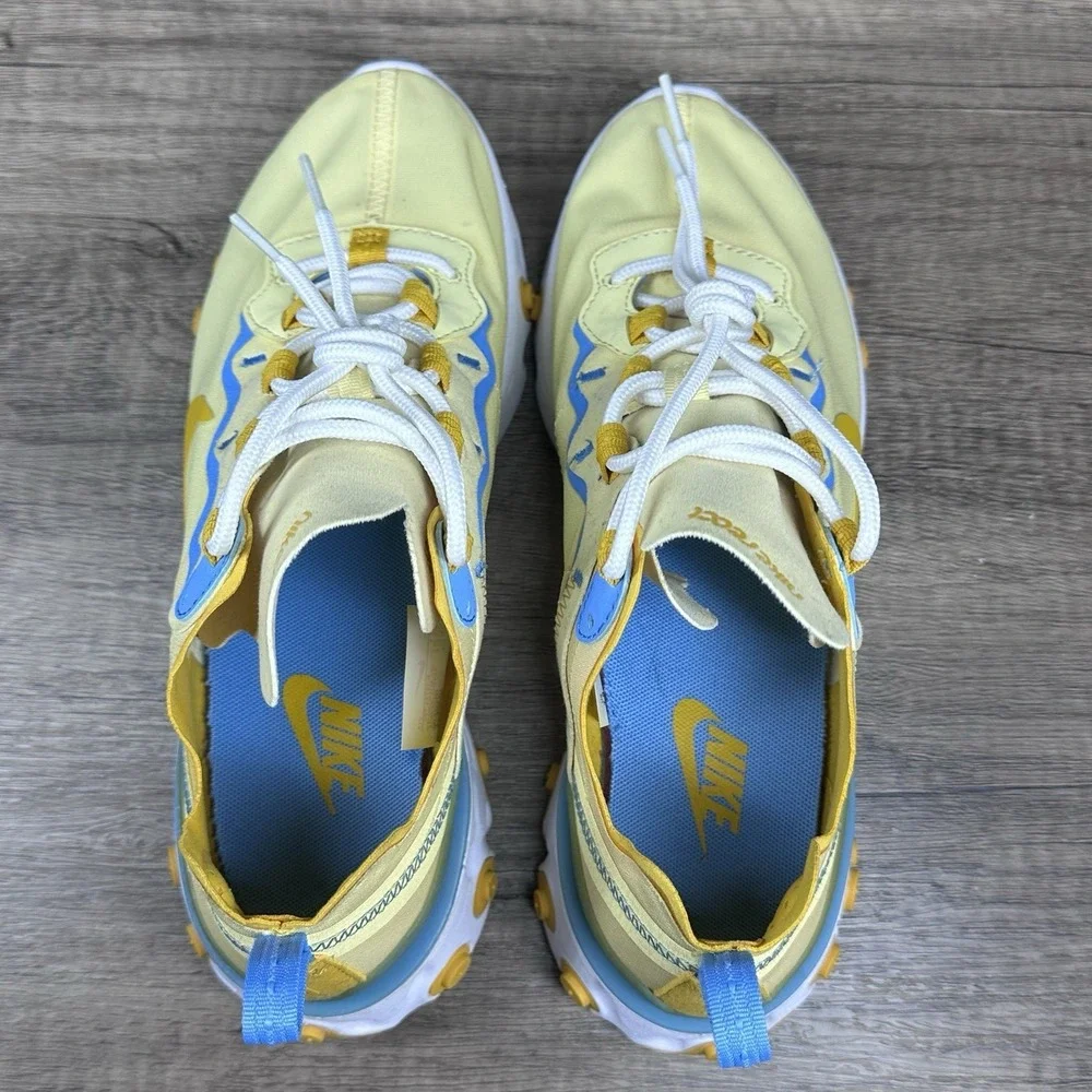 Nike~Women's~React Element 55 (BQ2728-700)Yellow/Blue Sneaker‎ Shoes Size 7.5